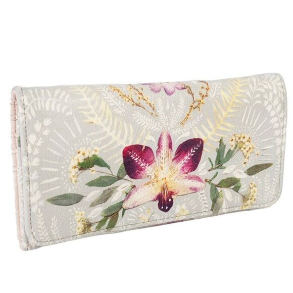 RARE Papaya NWT "Orchid Lace" Tri-Fold Wallet, Coin Purse, Legal and small Pad - Picture 2 of 11